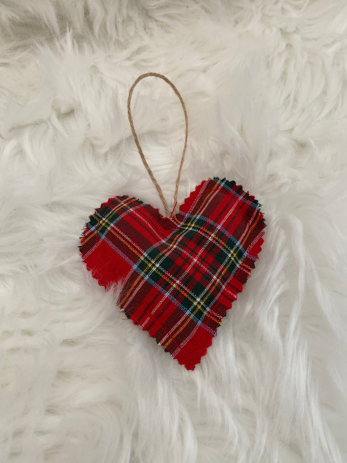 Cuore tartan con Lavanda